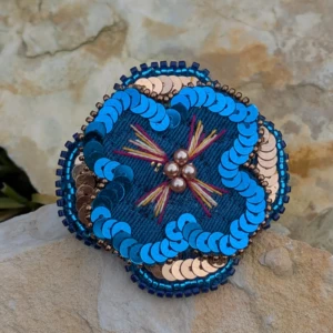 Broche Fleur doublée recto