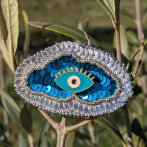 Broche oeil grec recto